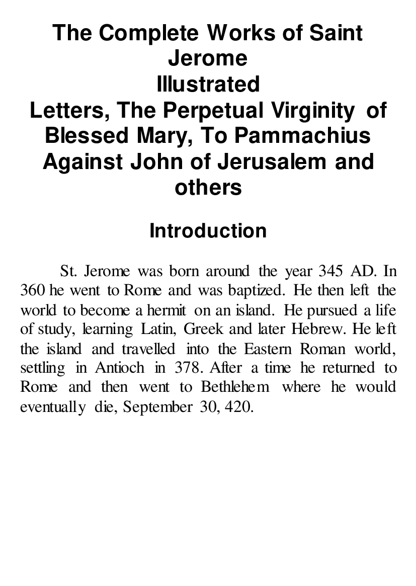 [object Object] «The Complete Works of Saint Jerome. Illustrated», автор Святой Иероним - фото №2 - миниатюра