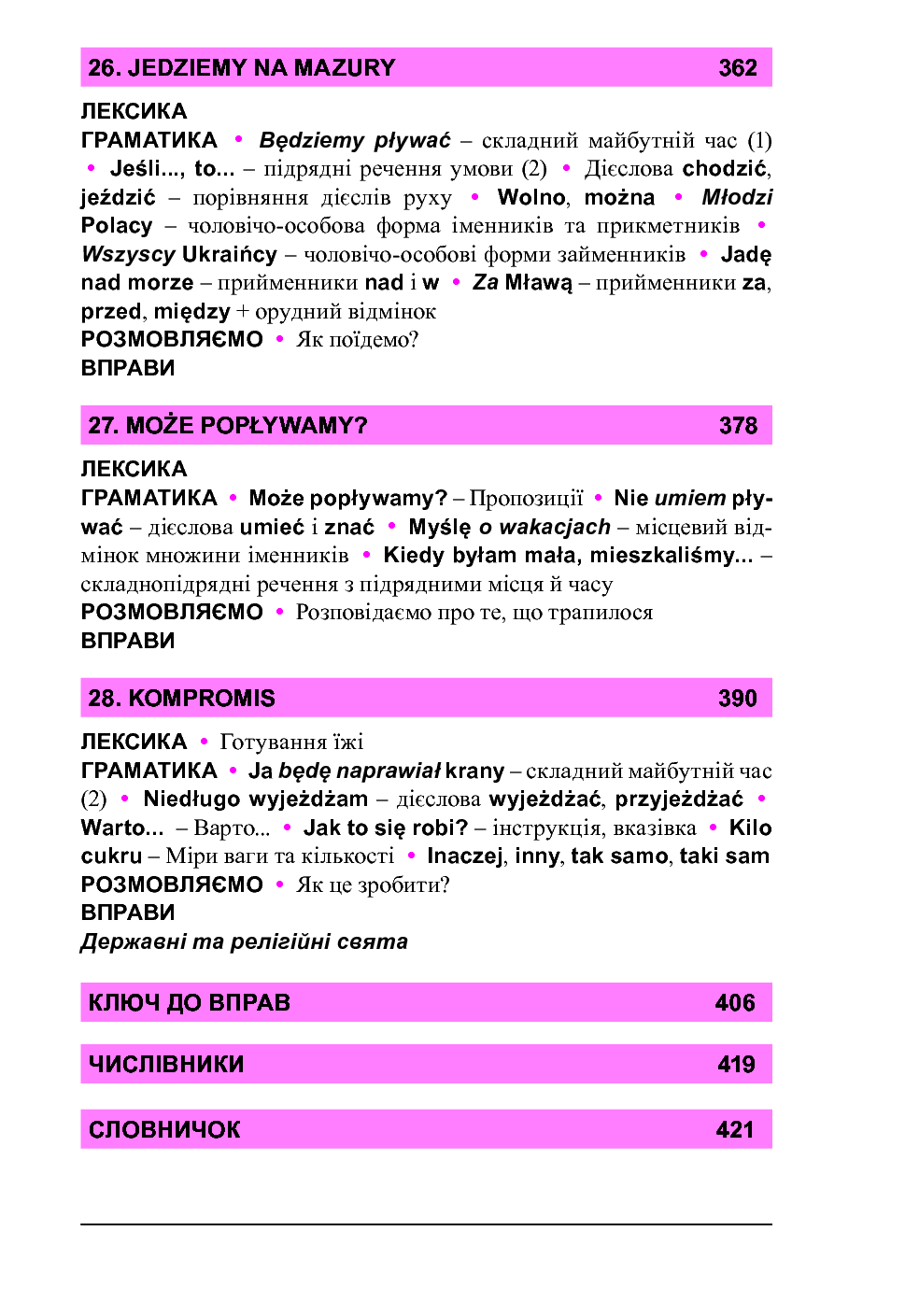 Польська мова за 4 тижні. Інтенсивний курс польської мови з аудіододатком — фото 19