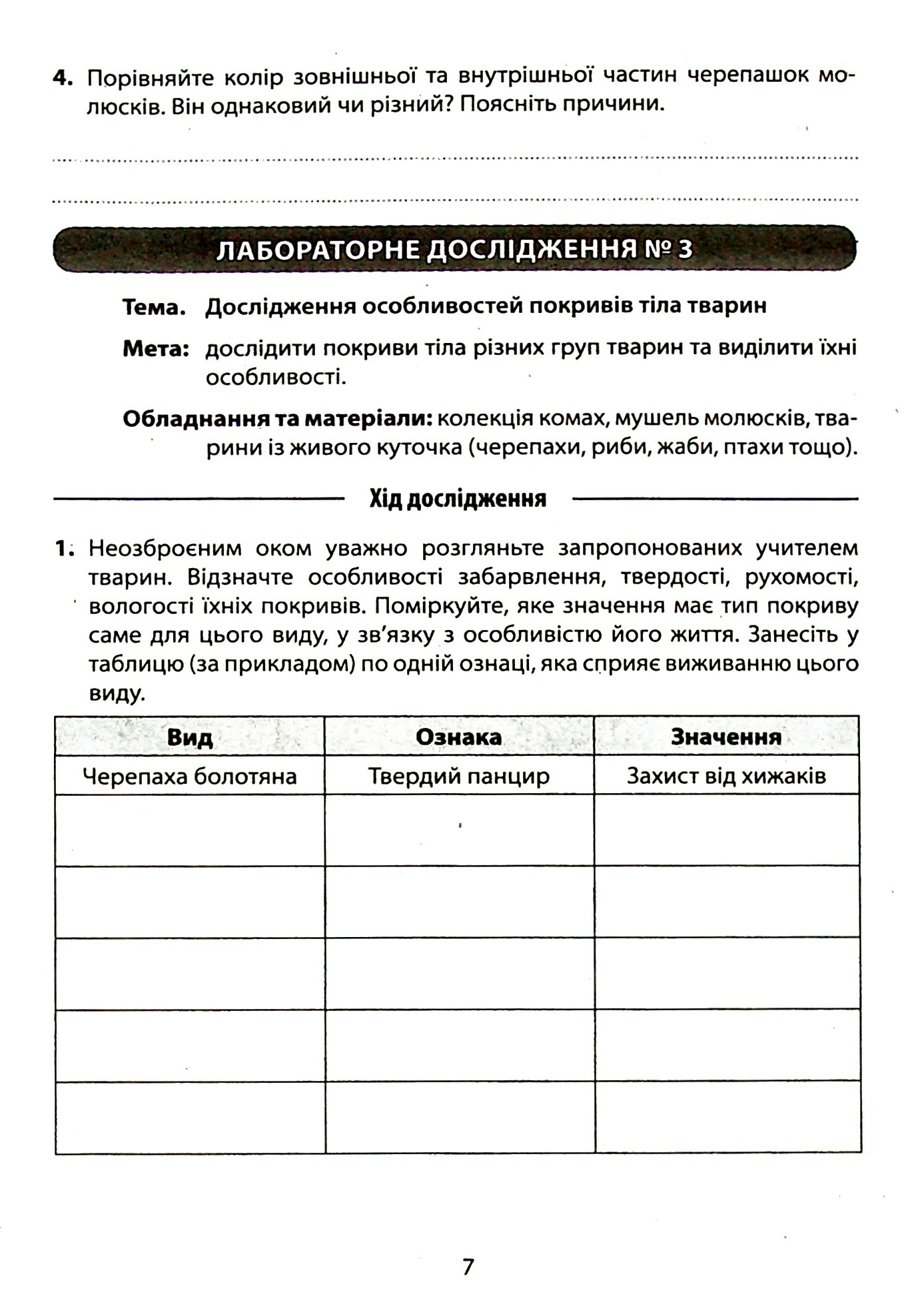 Зошит для лабораторних досліджень та практичних робіт з біології. 7 клас — фото 8