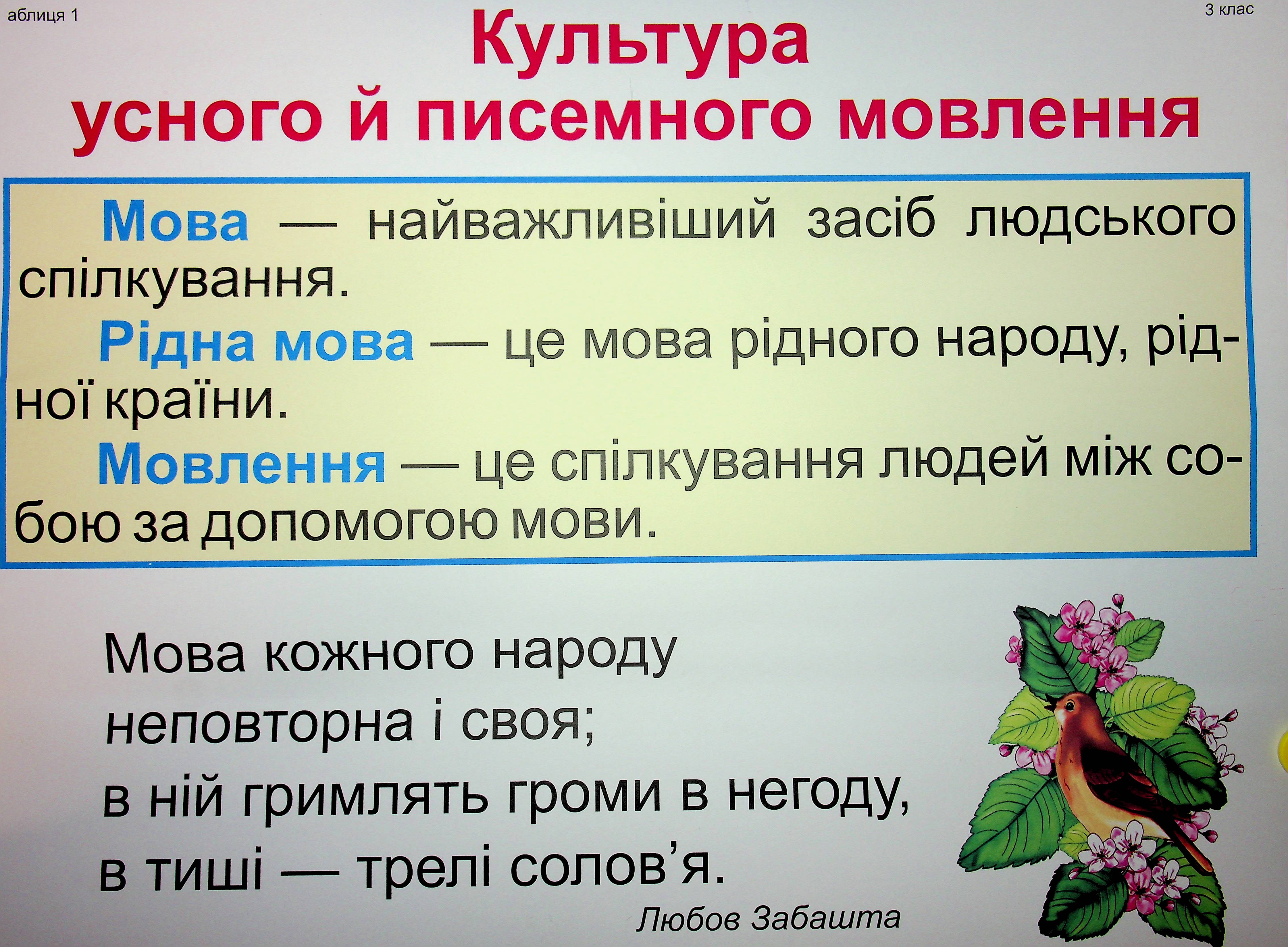 Комплект плакатів Українська мова. 3 клас (До підручника Вашуленко) — фото 8