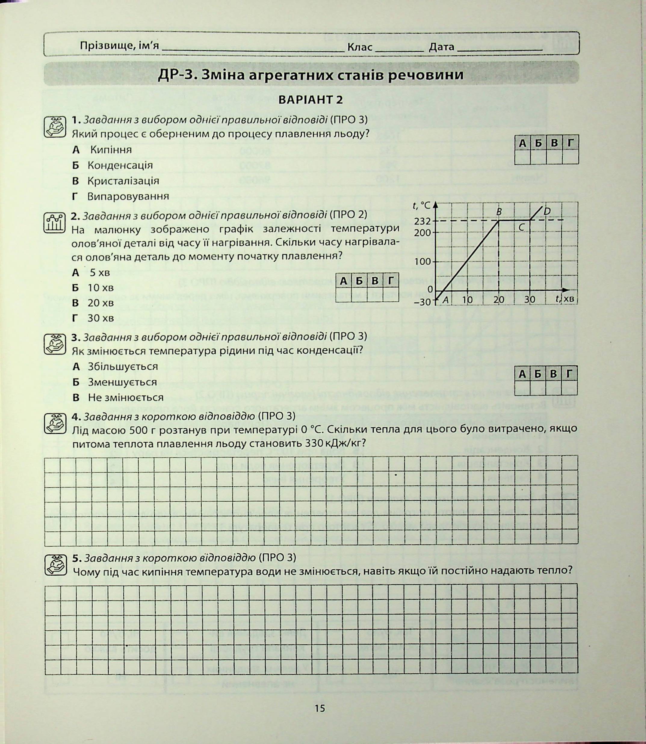 Фізика. 8 клас. Діагностичні роботи — фото 15