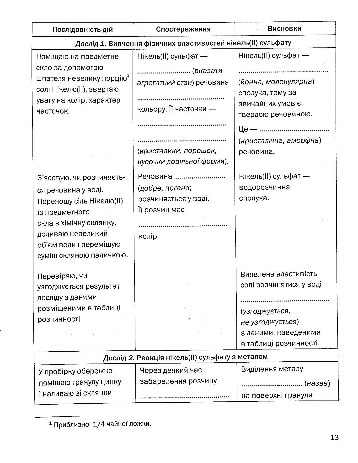 Зошит для практичних робіт з хімії. 8 клас — фото 13