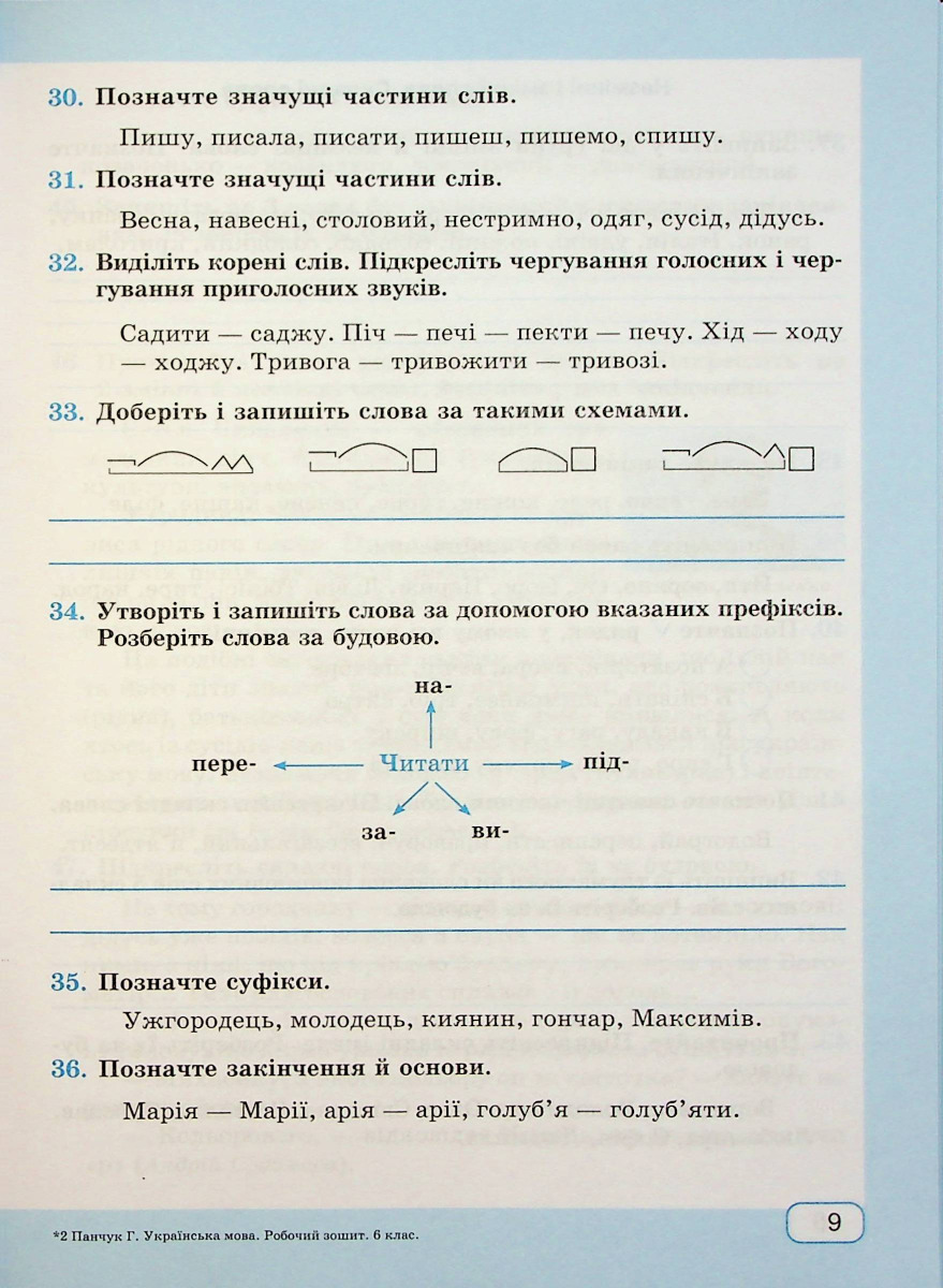 Українська мова. Робочий зошит. 6 клас — фото 9