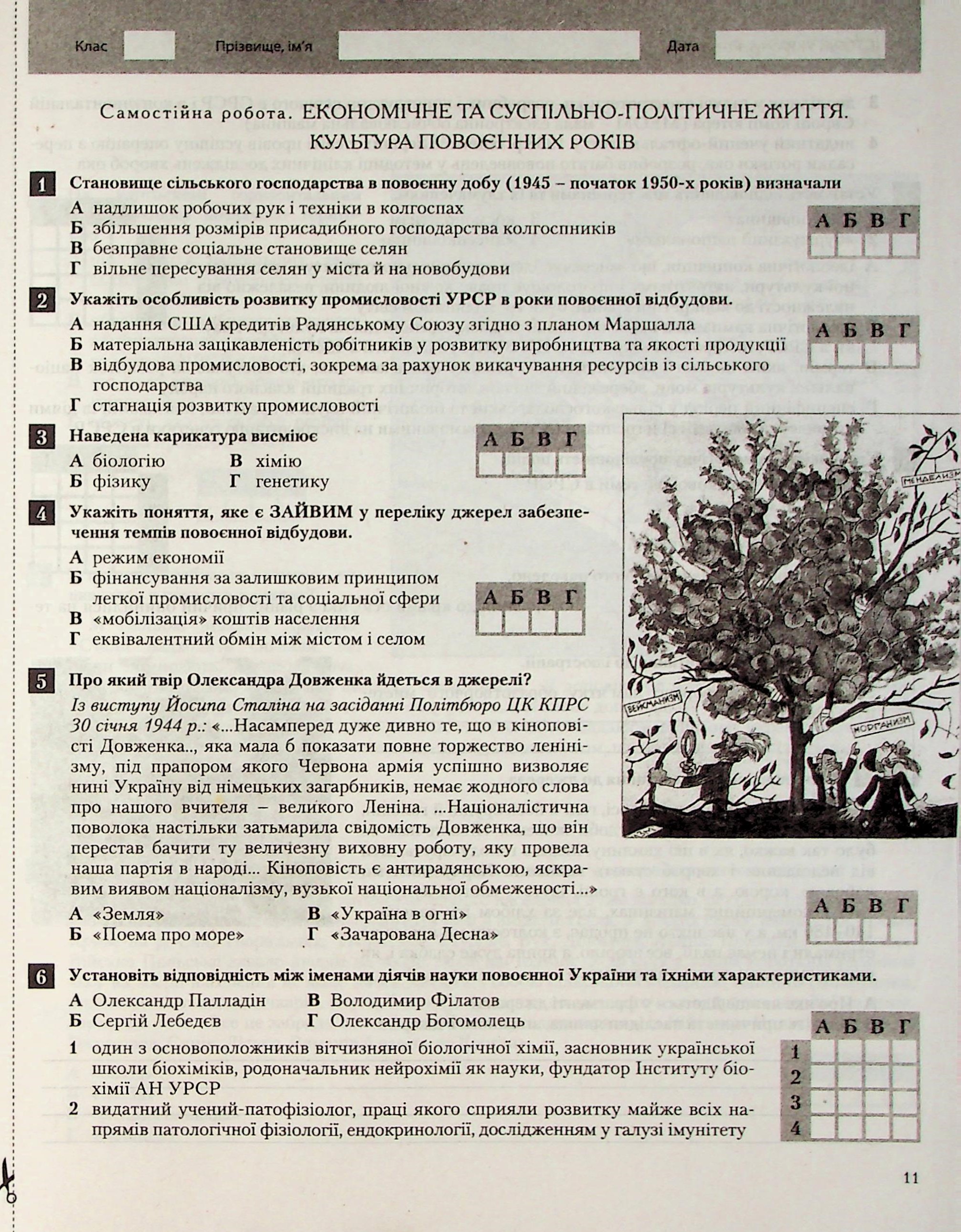Історія України. Всесвітня Історія. 11 клас. Тестовий контроль результатів навчання — фото 11
