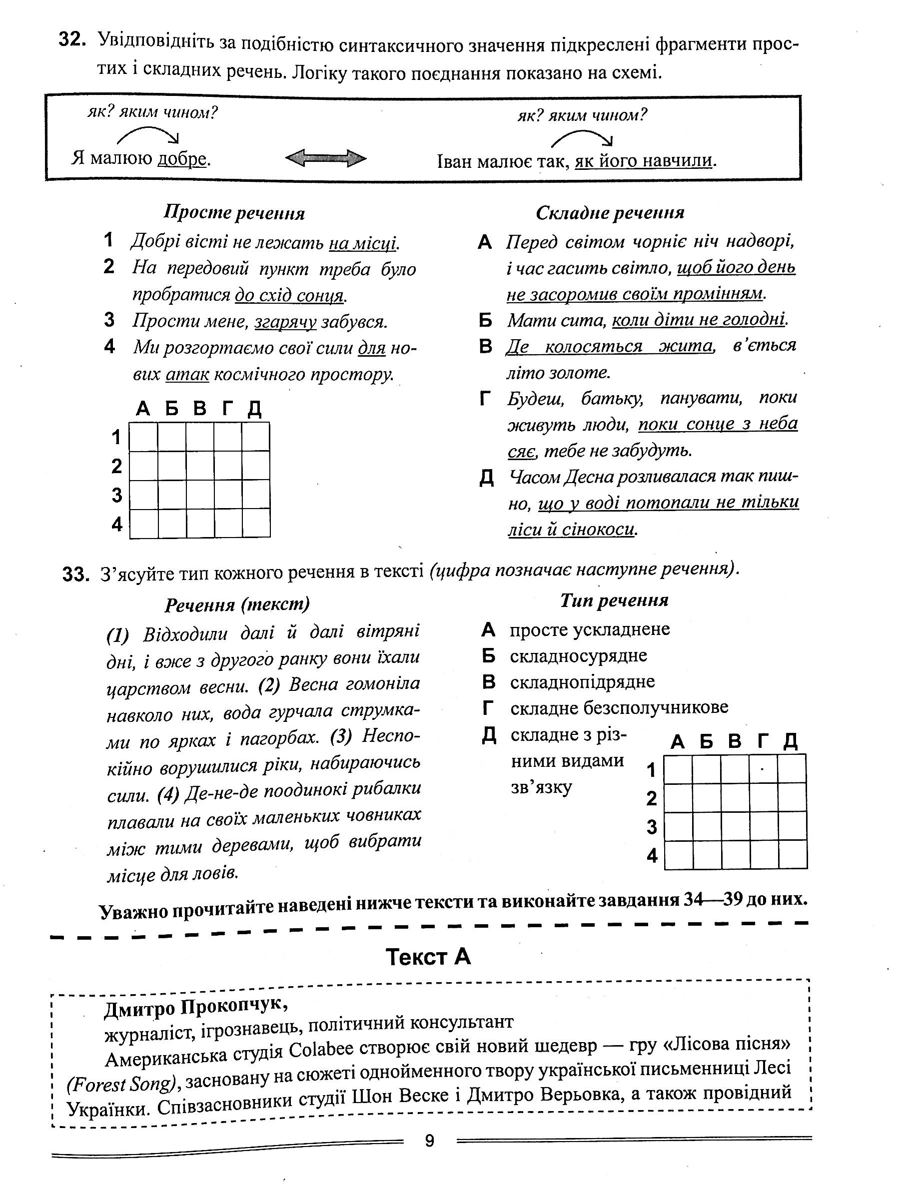 Українська мова. Тестові завдання 2022 — фото 9