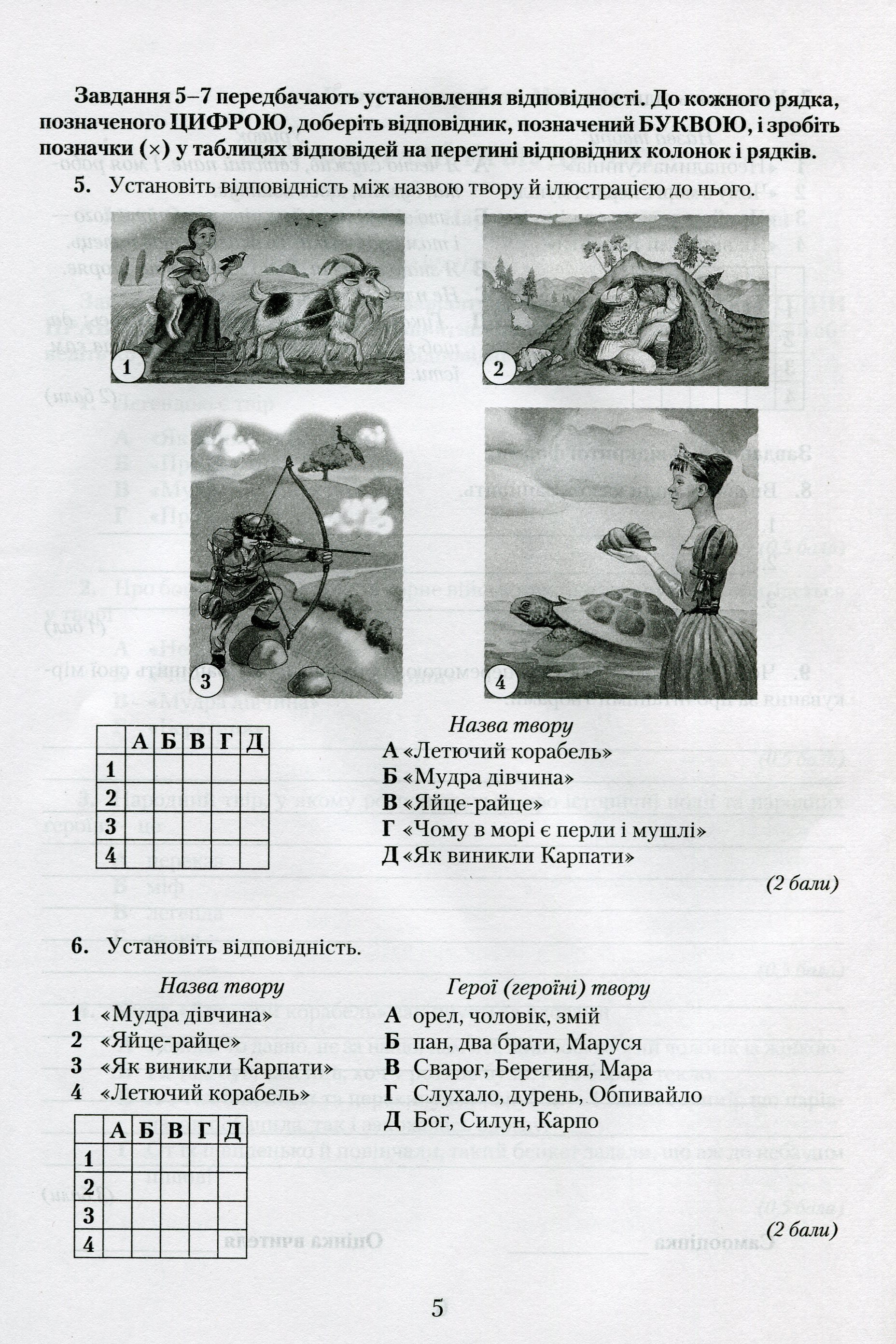 [object Object] «Українська література. Зошит для контрольних робіт. 5 клас», авторів Василий Пахаренко, Аліна Снєт, Лідія Білоног - фото №3 - мініатюра