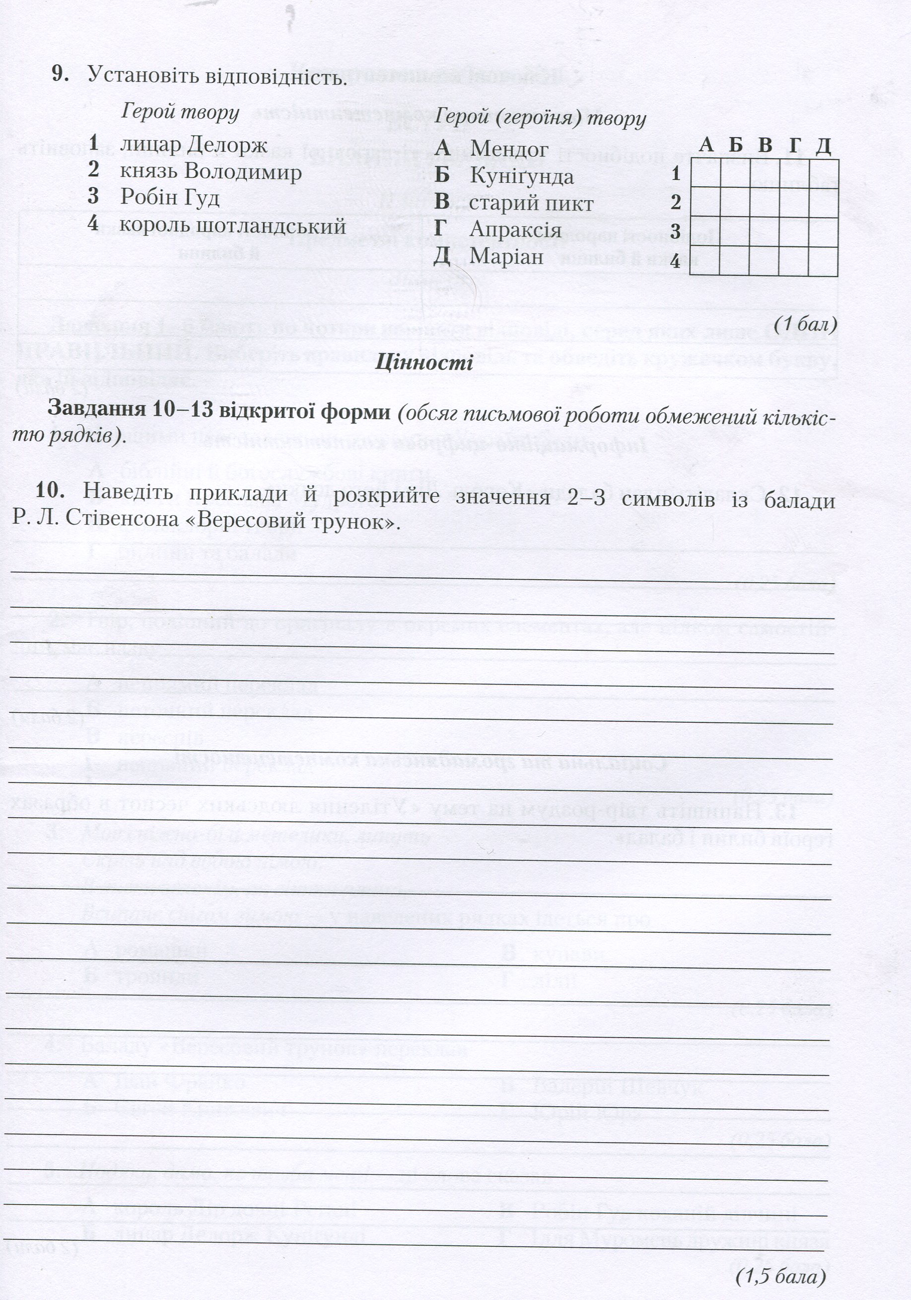 Зошит для контрольних робіт із зарубіжної літератури. Компетентнісний підхід. 7 клас — фото 4