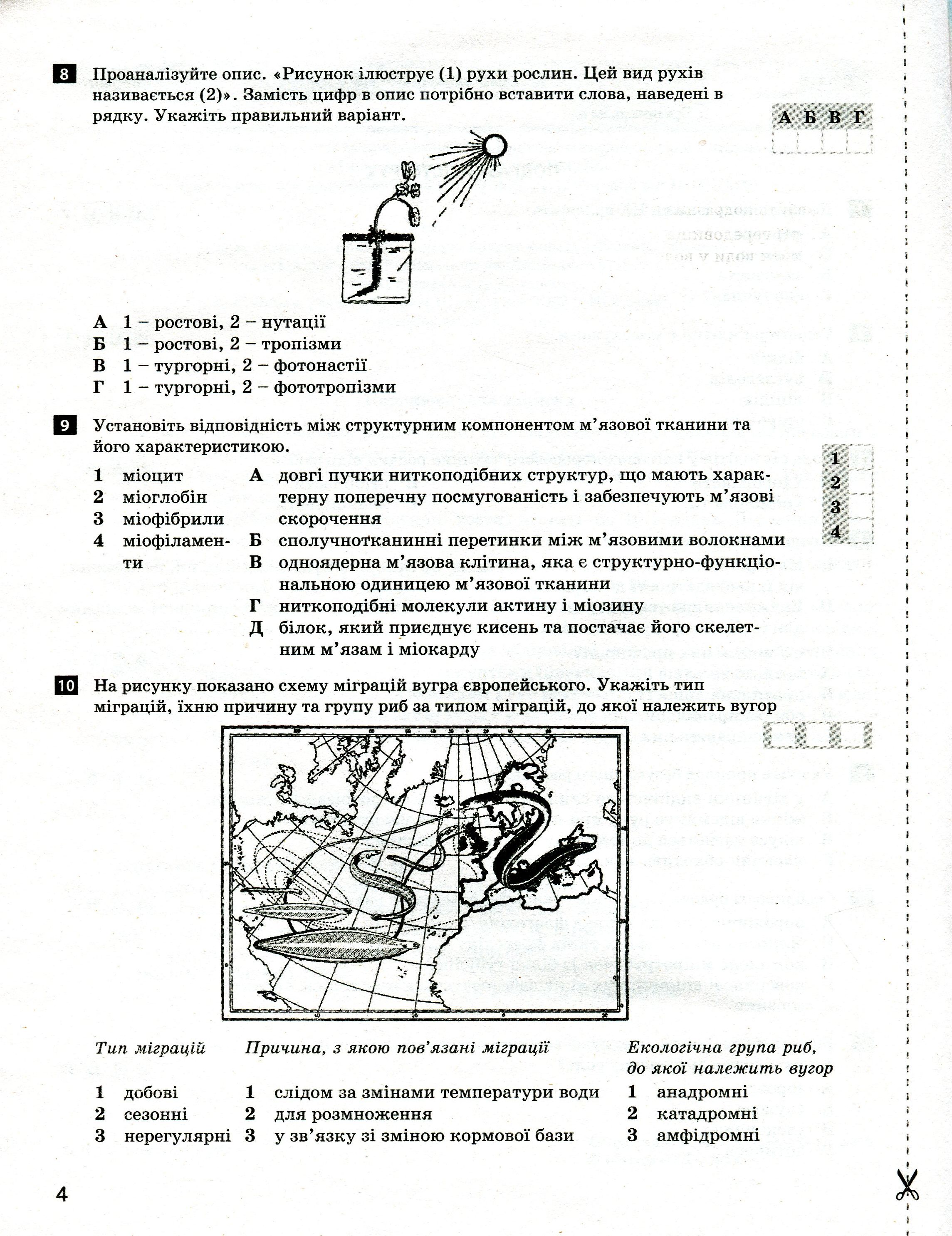 Біологія і екологія. Профільний рівень. Тестовий контроль результатів навчання. 11 клас (+ Додаток) — фото 8