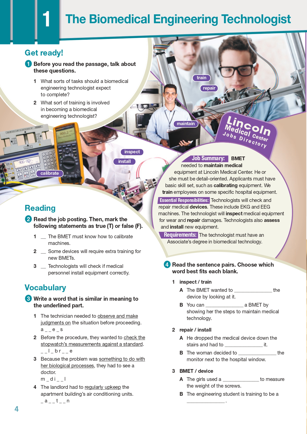 [object Object] «Career Paths. Medical Equipment Repair. Student's Book (with Digibooks App)», авторів Вірджинія Еванс, Дженні Дулі, Джон Ленерт - фото №5 - мініатюра