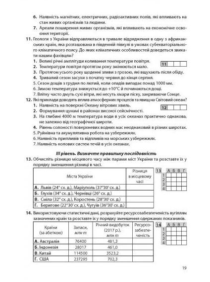 [object Object] «Географічний простір Землі. Підсумкові контрольні роботи з географії. 11 клас. Додаток до практикуму », авторів Сергій Коберник, Роман Коваленко - фото №4 - мініатюра