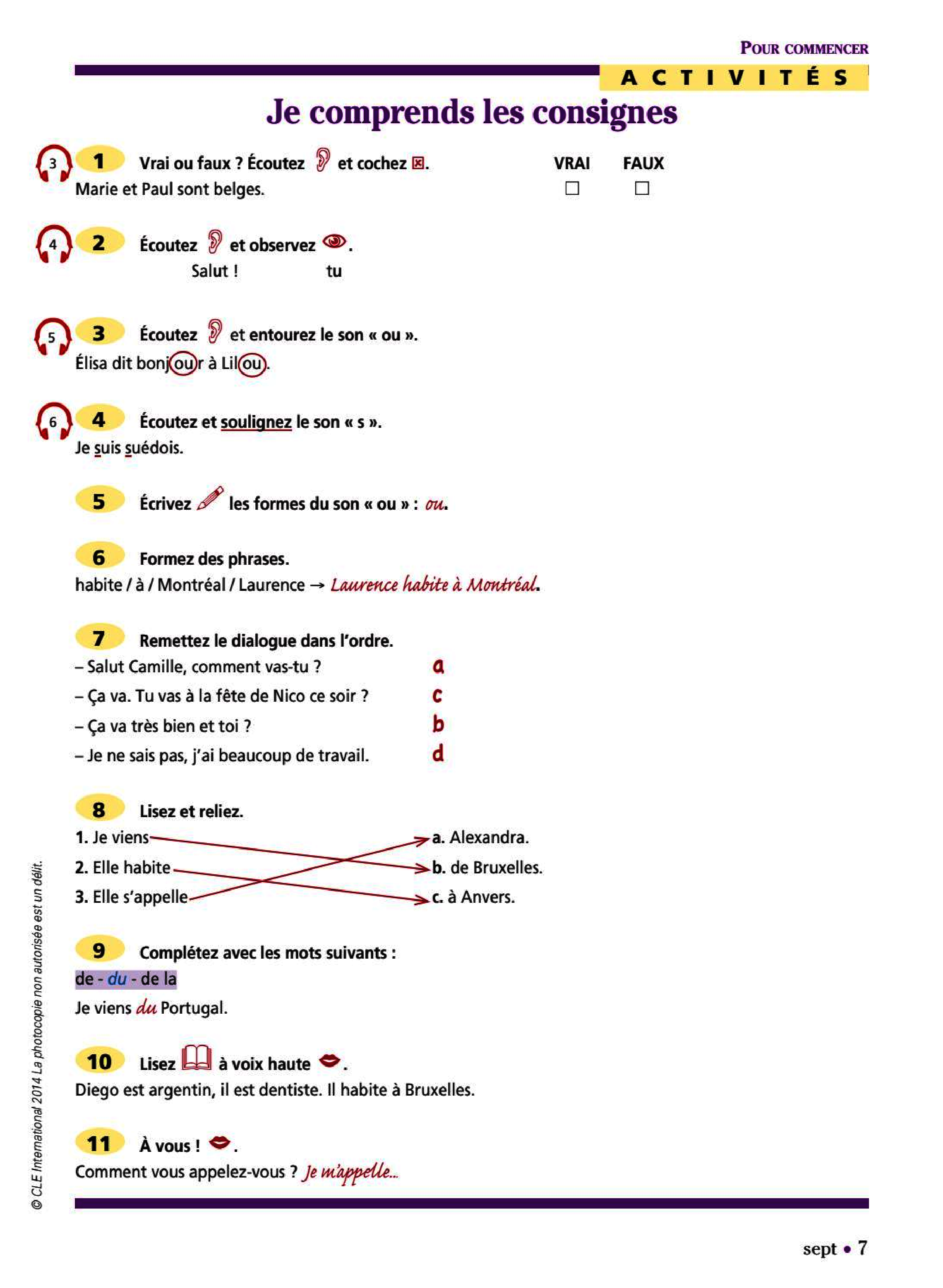 [object Object] «Communication progressive du français. Niveau débutant complet (A1.1). Livre (+ CD + Livre-web)», авторів Дороті Ескоф'є, Камілла Гомі, Ким Та Мін - фото №6 - мініатюра