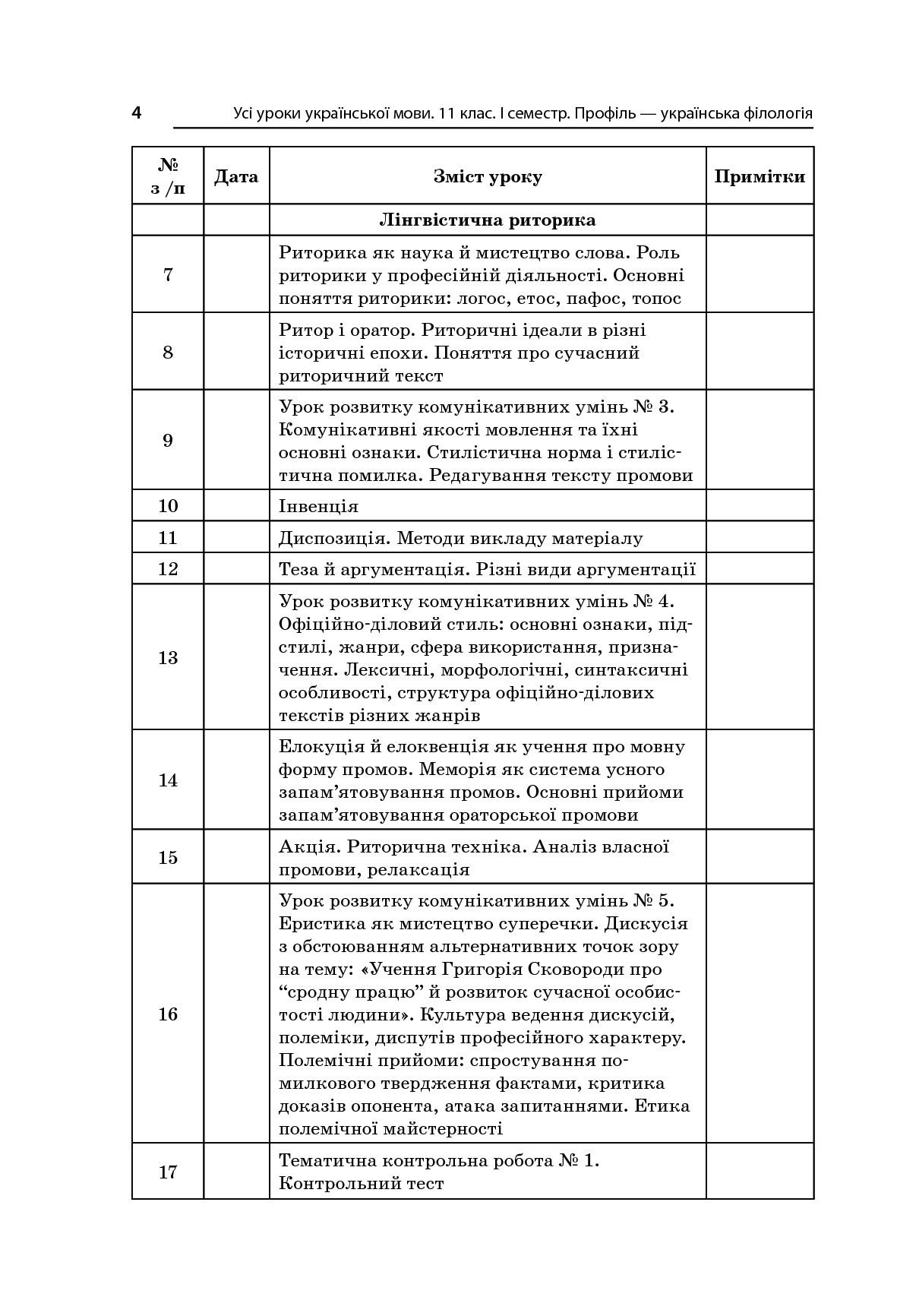[object Object] «Усі уроки української мови. 11 клас. І семестр. Профіль — українська філологія», автор О. Слюніна - фото №3 - мініатюра